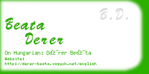 beata derer business card
